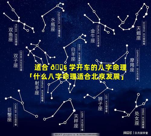 适合 🐧 学开车的八字命理「什么八字命理适合北京发展」